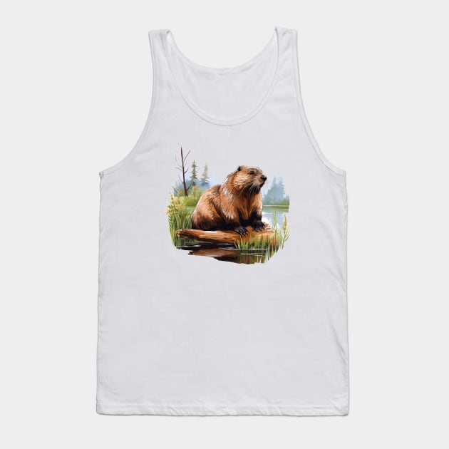 I Love Beaver Tank Top by zooleisurelife